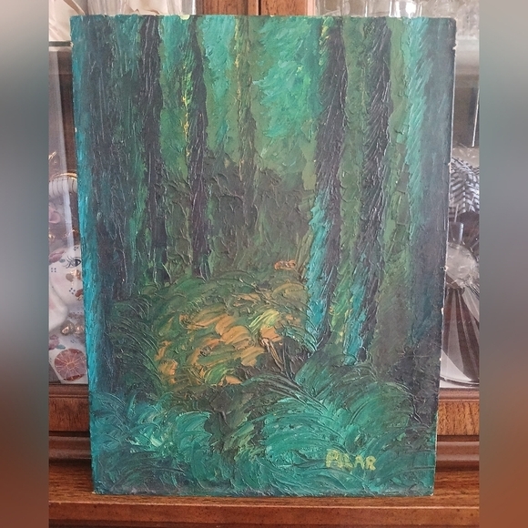 Dark Forest Abstract Acrylic Painting By Pilar or Alar​​​